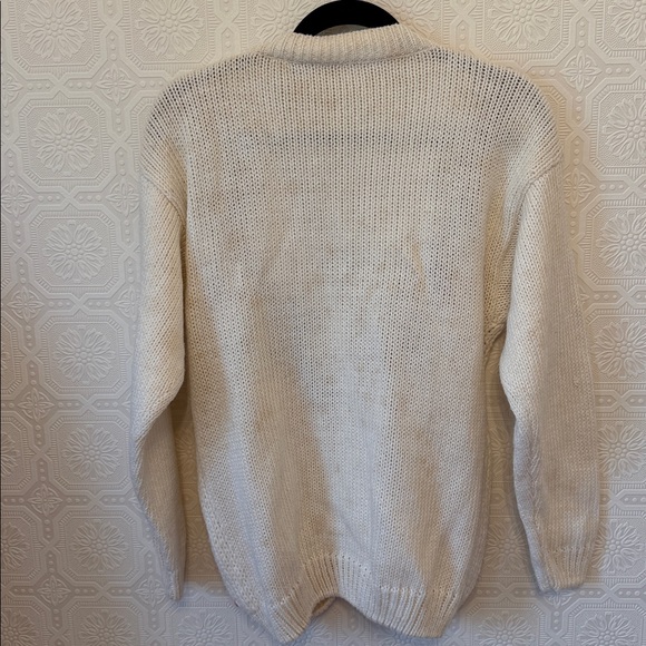 Vintage Women's Cottagecore Cardigan Sweater Pink and Purple Floral Sz M - Picture 5 of 6